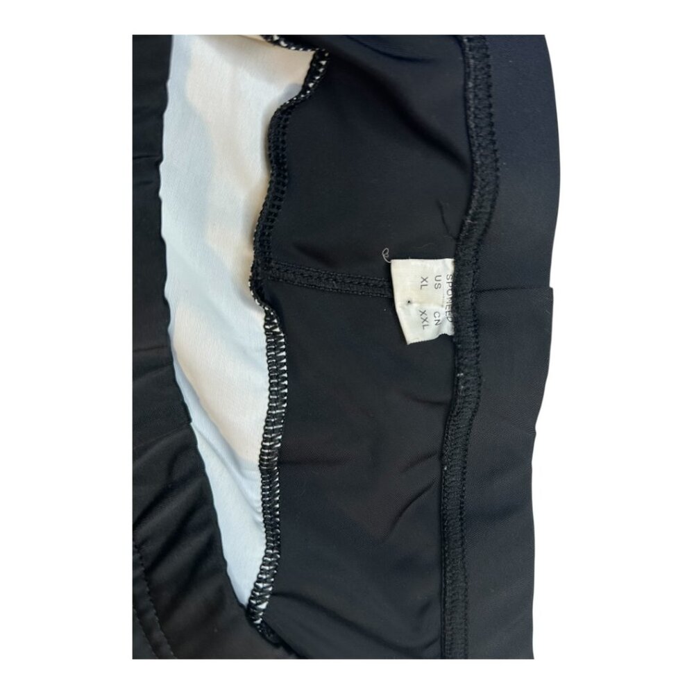SPONEED Padded Cycling Tights/Leggings Black White Zip Ankles Size XL (CN XXL - Picture 4 of 9